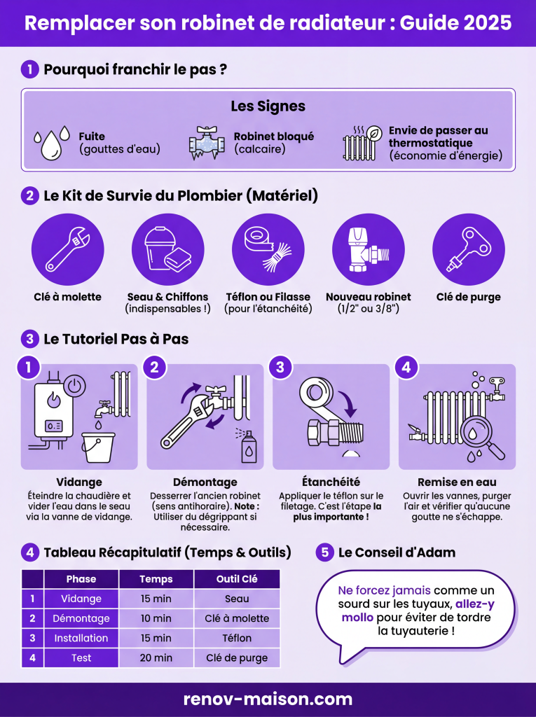 changer robinet radiateur