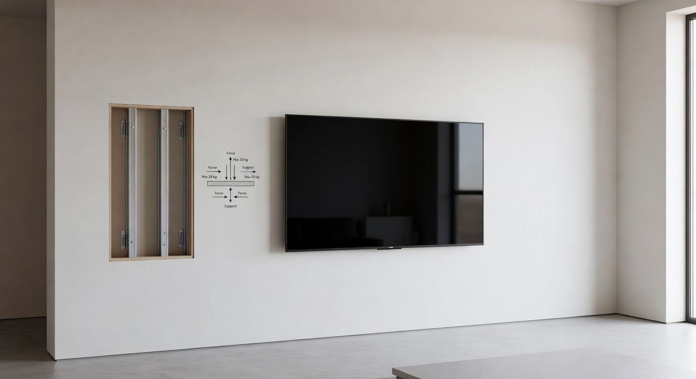 poids maximum tv sur placo