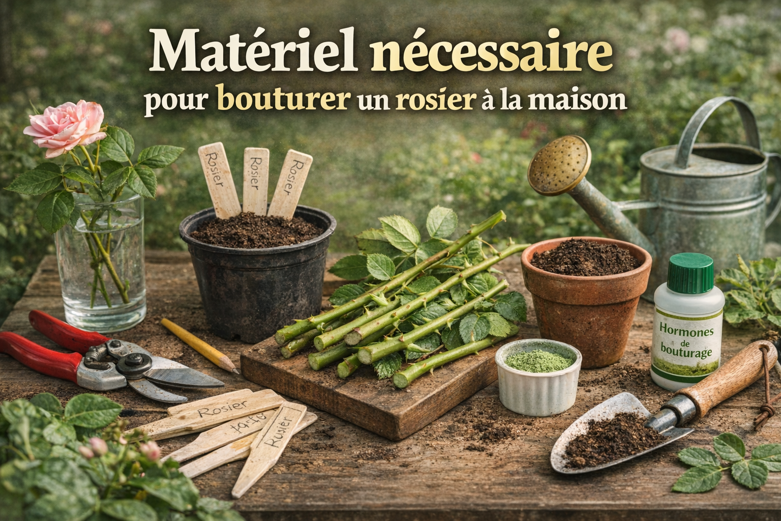 matériel pour bouturere un rosier