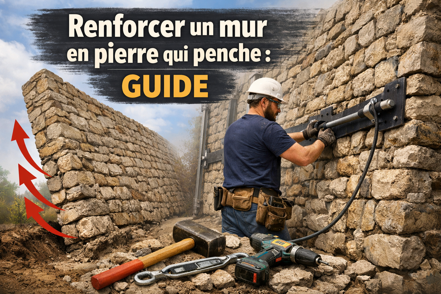 renforcer un mur qui penche