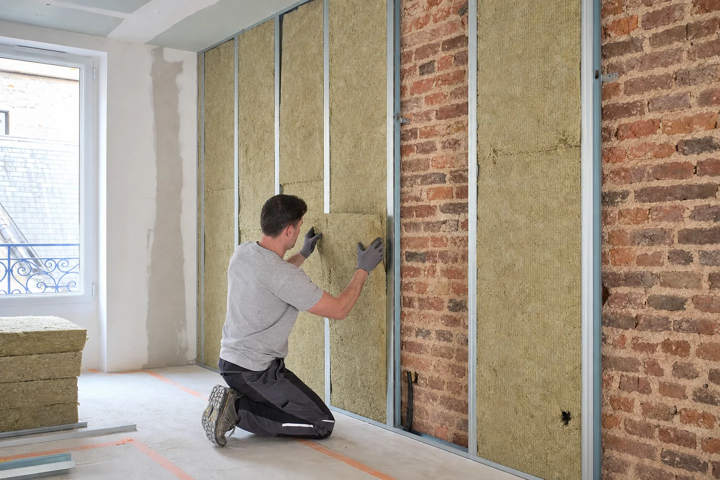 Structure bois saine contrôlée avant des travaux de rénovation intérieure